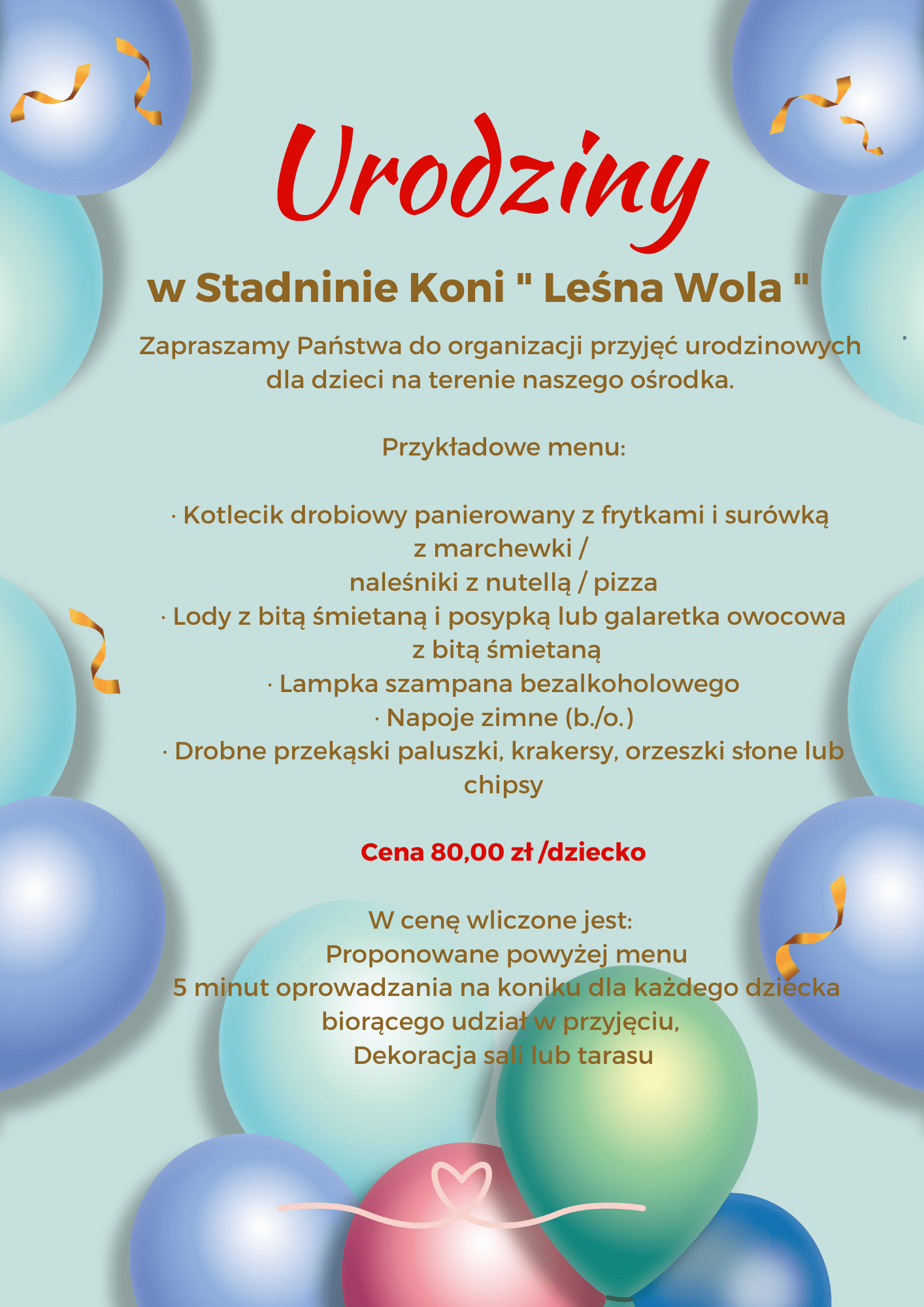 urodziny dziecka w stadninie koni